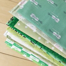자투리 퀼트 수입원단 그린계열, 05(1/2마)