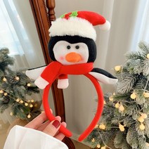 크리스마스 머리띠, 크리스마스_인형머리띠-펭귄