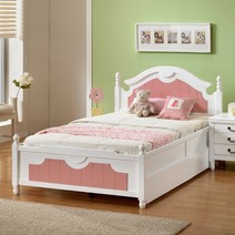 컬린 엔틱 슈퍼싱글 SS 서랍 침대 프레임 핑크, 단품