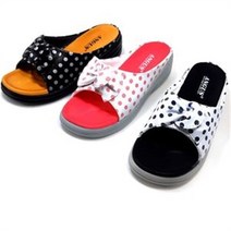 셀러허브 패션 [오노마] ONM 리본물방울 여성슬리퍼 쿠션슬리퍼 사무실슬리퍼 중굽