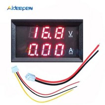 0.28 인치 LED 디지털 전압계 전류계 50V 100V 자동차 오토바이 측정기 볼트 감지기 테스터 모니터 패널, 06 100V 10A Red Red