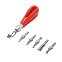 가죽공예 도구 전문 다기능 실용적인 리놀륨 커터 ABS 조각 도구 학교 DIY 초보자 수동 미술 용품, 한개옵션0, 한개옵션0