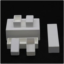 아연각관99% 알루미나 커런덤 도가니 사각 고온 저항 2000 도, 08 20X25mm