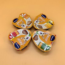비타크래프트 조에시 강아지 애견 습식 하트캔 85g x 4캔묶음, 밀크소스 치킨야채(치킨당근완두콩)x4개