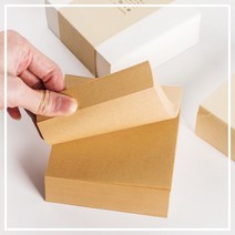 두꺼운 사무실 사각 떡메모지 400매 무지 메모장 단어공부 연습장 메모패드 업소메모지, 크라프트