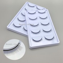 메이크업실기 일회용 연습용 속눈썹 6mm 10개입, 블랙, 1팩