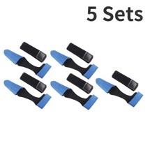 호환 낚시배 바다낚시배요트 부품 1 세트 낚싯대 넥타이 홀더 스트랩 어구 팁 커버 폴 프로텍터 케이스 패스너 벨트 휴대용 아웃 도구 액세서리, 블루 5 세트