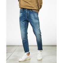 [지아니루포] 슬림핏 Gl286c 워시드 스크래치 남성데님