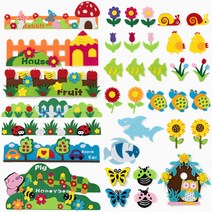 어린이집 유치원 게시판 꾸미기 환경 구성 교실 봄 여름 가을 겨울 교회 환경판, 01_소형, 해바라기6송이