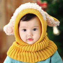 오뜨앙쥬 아동용 뽀글이 니트 후드 방한모자