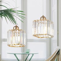 프리즘 1등 펜던트 / 크리스탈 조명, 원형_LED 12W 볼구 전구색(노란빛)