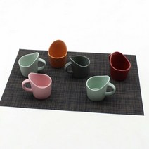 달소금 유광+무광 도자기 종이컵 홀더/받침(6color), 색상:차콜(무광), 단품