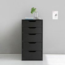 마켓비 OLAF 서랍장 5단 KS1009STB, 블랙