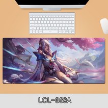 게이밍 장패드 롤 LOL 디자인 마우스 패드 79종 시리즈 리그 오브 레전드 장패드 3-4mm 두께, LOL-369, 800*300*4mm