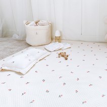 마롤로뜨 신생아 방수요 침대 매트, 프린팅 면 방수 패드 - 달콤튤립 M(65x100)