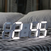 루나리스 벽걸이 LED 무드등 인테리어 벽시계, 화이트-쿨화이트