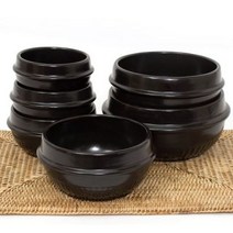 경산세라믹 직화 뚝배기 가정용 업소용뚝배기 토기 계란찜 찌개냄비, 검정, 받침3호기:140xmmx201mmx170mm