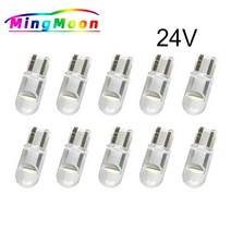 주차번호판 50 개 24V T10 LED W5W 168 2825 자동차 번호판 라이트 COB 웨지 주차 조명 사이드 도어 전구, 01 딥 블루
