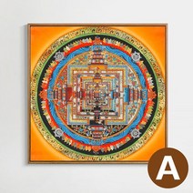 탱화 불교용품 산신 종합 관세음보살 아미타불 무속용품 불교그림 선녀 금강경사경 현대 페인팅 핫 티베트 Thangka 벽 아트 캔버스 믿음 부처 만다라 옴 요가 홈 장식 사진, 1.30x30cm no frame - A