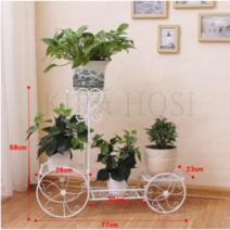 엔라인 유럽풍인테리어베란다철제다층화분진열대 A15, 동색