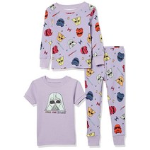 Amazon Essentials 디즈니 | 마블 | 스타워즈 | 프린세스 유아 여아용 스너그 핏 면 파자마 3피스 토이 스토리 보 핍 세트 4T