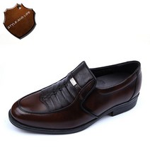 [스타일앤라이프] 천연소가죽 남성 키높이 세미정장 로퍼 SMM700 브라운 5CM