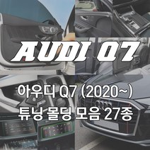 JS automotive 아우디Q7 자동차 실내 카본 인테리어 차량 용품 전용 모음, 03_도어라인 패널 -블랙카본