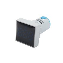 전압계 22mm AC50-500V LED 광장 전압 측정기 표시 등 파일럿 라이트 레드 옐로우 그린 블루 디지털 전류계, 03 파란