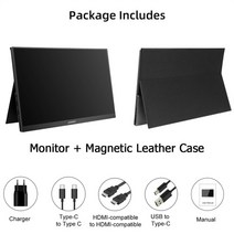 휴대용모니터 포터블모니터 듀얼 미니 TV LCD HD 초박형 14 인치 휴대용 모니터, 14인치 모니터