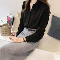 [지지아나] 지지아나 봄 가을 카라 블라우스 오피스룩
