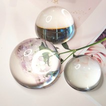 크리스탈 투명 유리 반구 문진 책 버블 오브제 누름 페이퍼 웨이트 만들기, A_50mm