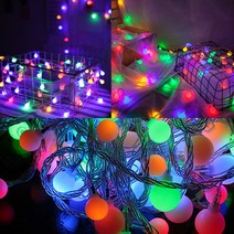 위dlnmee_LED 컬러 앵두전구 20구 3m (건전지타입) 볼전구 띠조명 볼조명 방울 가랜드 크리스마스 트리 전구 파티용 장식♥michel, ♥gros