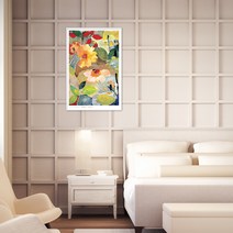 아트프린트 수련 그림액자, 알루미늄 블랙