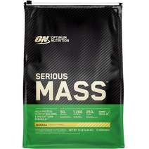Optimum Nutrition Serious Mass 옵티멈 시리어스 매스 5.44kg 대용량 캐나다 정품 게이너 단백질 헬스 보충제 쉐이크 프로틴 파우더 맛선택 가능!, 12LB(5.44kg) - 바나나(Banana), 1개