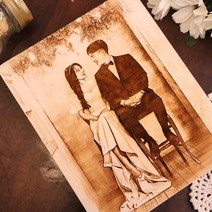 디엠지아트토이 우드포토 특별한 결혼 기념일 나무액자 미디움 선물포장 무료