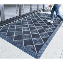 미끄럼방지 현관매트 눈 물빠짐 매트 흙 먼지 제거, 120x150cm -  레드