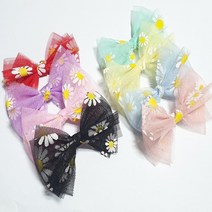 퍼피스토리 데이지 핀 (리본핀.9발 빗살핀.자동핀), 1개, 3.5cm플라스틱핀대 블루