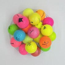 유명 혼합브랜드 컬러볼 레드 옐로우 흰볼 골프공 로스트볼 A+ A A-, 유명 붉은계열 A/A- 50알