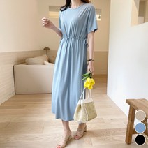 세이스타일 차랑 허리끈 롱원피스