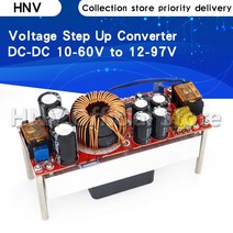 DC-DC 1500W 30A 전압 스텝 업 컨버터 부스트 CC CV 전원 모듈 정전류 10-60V 12-97V, 한개옵션0