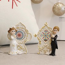 결혼선물 카페인테리어 신랑신부 미니어처인형 고풍스러운 신혼주방 빈티지앤틱소품