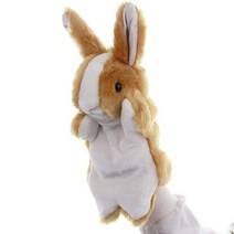 동물 손 인형 토끼 공룡 원숭이 앵무새 이야기 장난감 장갑 학습 보조 어린이 선물, 02 Brown Bunny
