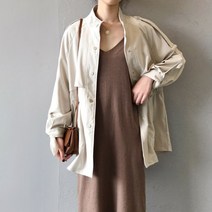 리본소매 캐주얼 야상 자켓 간절기 점퍼 아우터 여성