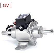 12v 전동 연료 펌프 ep-500-0 035000-0460 12585-52030 kubota 얀마 카브뎃트 엔진 용 디젤 가솔린 페리트롤 케이스 (color : silver), 은