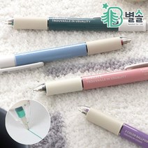 부드러운 필기감 멀티 다색 볼펜 0.38mm 삼색 유성펜, 핑크