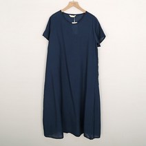 마이시즌 여성용 라피쿨 인견 라운드 반팔 원피스