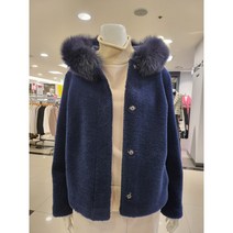 아르테 폭스 후드 양모 100% 무스탕 숏 코트 DODBMM330