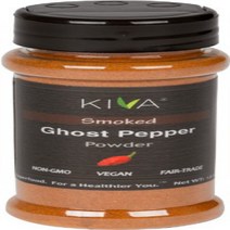 Kiva Gourmet Smoked Ghost Chili Pepper Powder (Bhut Jolokia) - Non GMO Vegan Fair Trade, 1