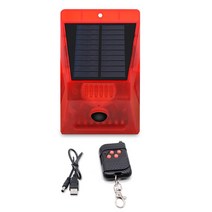 하늘별 차량 도난방지 경고음 Lampe d'alarme solaire avec de mouvement PIR télécommande 433Mhz 12, 01 Rouge
