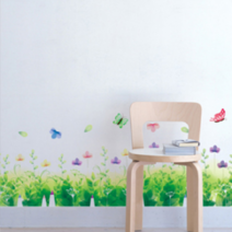 아트앤조이 포인트스티커 벽지 시트지, 3.담장 - 17.나비와 꽃밭(L5C116)